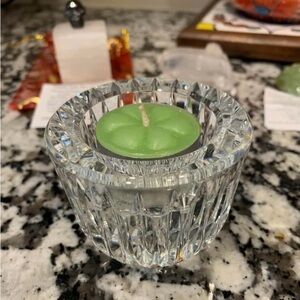Waterford Crystal Anya Votive Tea Light Candle Holder w/ Tea Light 2.75"